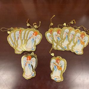 Vintage Lot of 14 Dakin Cherub Angel Ornaments 1988 Musician Made in Taiwan